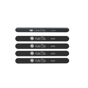 Halo Elite Black Straight Foam File (80/80) 5 pack 