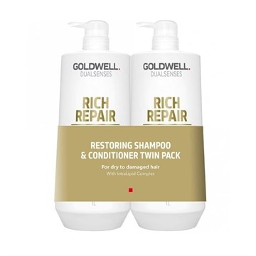 Goldwell Dualsenses Rich Repair Twin Pack Restoring Shampoo & Conditioner 1L