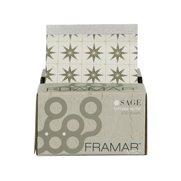 Framar Neutrals Sage Pre-Cut Pop Up Hair Foil 5"x11" - 500 Sheets