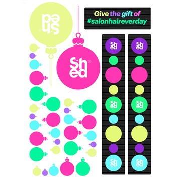 SHED FSDU Promotional Christmas Stickers