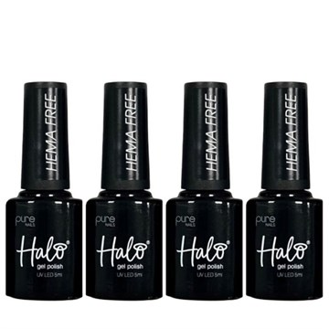 Halo Gel Nail Polish Base Coat - 4 x 5ml