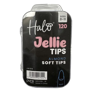Halo Jellie Nail Tips Stiletto Mixed Sizes 0-11, 120 Pack