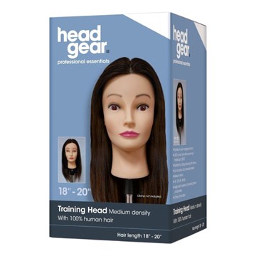 Head Gear 100% Human Hair Training Head 40-45cm