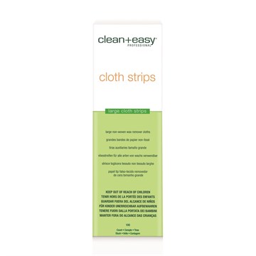 Clean + Easy Large Wax Removal Cloth Strips - 100 Pack