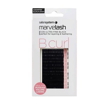Salon System Marvelash B Curl Lashes 0.05 Assorted Black