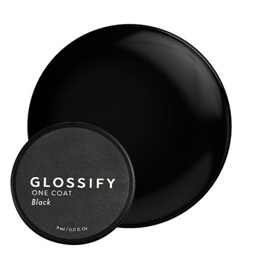 Glossify One Coat Gel Nail Polish HEMA Free Black - 8ml