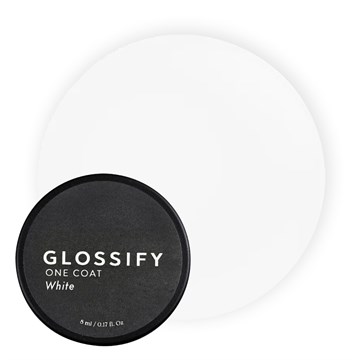 Glossify One Coat Gel Nail Polish HEMA Free White - 8ml