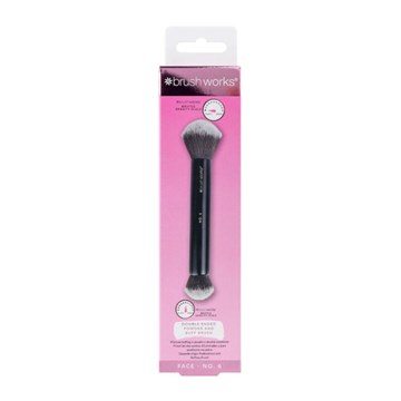 Brushworks No. 6 Double Ended Powder and Buff Brush
