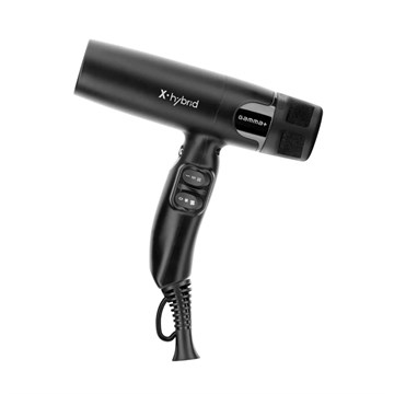 Gamma + X-Hybrid Professional Hairdryer - Black