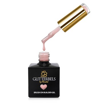 Glitterbels Brush On Builder Gel - Peach Shimmer 17ml