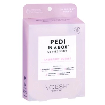 Voesh Pedi in a Box O2 Fizz 5 Step - Raspberry Sorbet