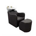 Scorpion Rena Salon Backwash Unit & Footrest - Dark Brown