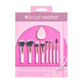 Brushworks Exclusive Makeup Brush & Sponge Gift Set - 9 Piece