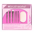 Brushworks Essentials Makeup Brush Gift Set with Bag - 6 Brushes