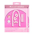 Brushworks Heatless Hair Curling Gift Set - Pink 5 Piece