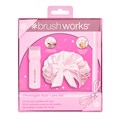 Brushworks Overnight Hair Care Bonnet & Oil Applicator Set - Pink 2 Piece