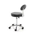 REM Cutting Stool with backrest - Black