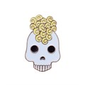 amika individual lapel skull pin badge