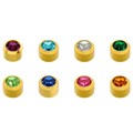 Caflon Regular Assorted Birthstone Gold Plated Bezel Set