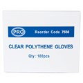 Agenda Disposable Clear Polythene Gloves - 100 Pack