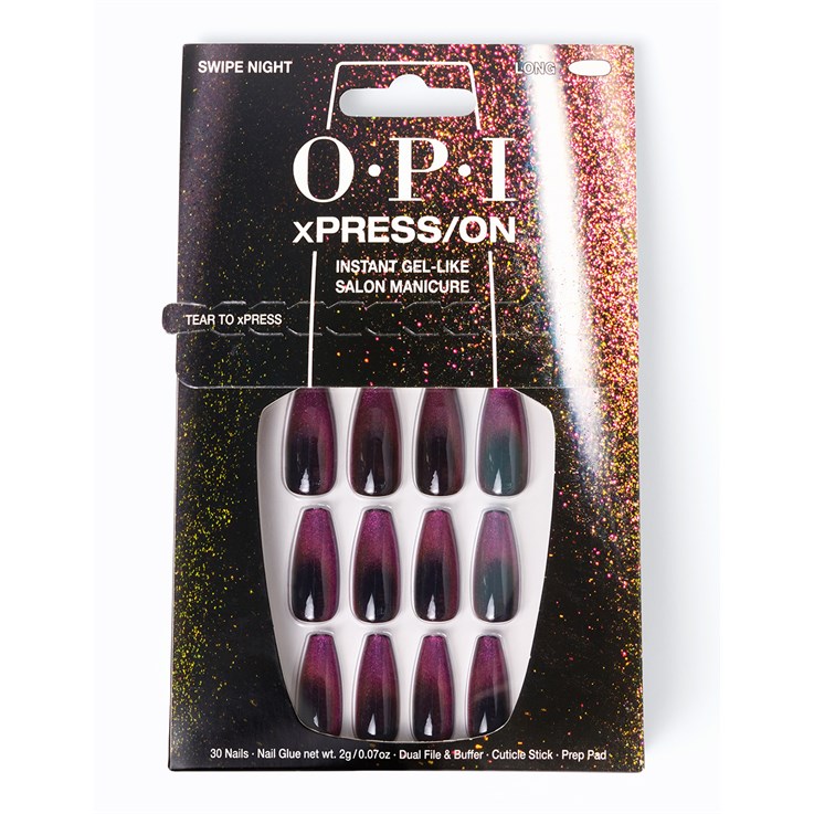 OPI Xpress/ON Artificial Nails - Swipe Night LONG